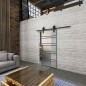 Glasschiebetür BARN-LINE Loft Schwarzlack 16 Blickdicht Glasschiebetür BARN-LINE Loft Schwarzlack 16 Blickdicht