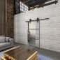 Glasschiebetür BARN-LINE Loft Schwarzlack 17 Blickdicht Glasschiebetür BARN-LINE Loft Schwarzlack 17 Blickdicht