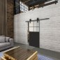 Glasschiebetür BARN-LINE Loft Schwarzlack 23 Blickdicht Glasschiebetür BARN-LINE Loft Schwarzlack 23 Blickdicht