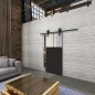 Glasschiebetür BARN-LINE Loft Schwarzlack 25 Blickdicht Glasschiebetür BARN-LINE Loft Schwarzlack 25 Blickdicht