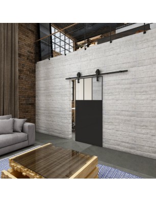 Glasschiebetür BARN-LINE Loft Schwarzlack 29 | Glastuershop24