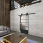 Glasschiebetür BARN-LINE Loft Schwarzlack 31 Blickdicht Glasschiebetür BARN-LINE Loft Schwarzlack 31 Blickdicht