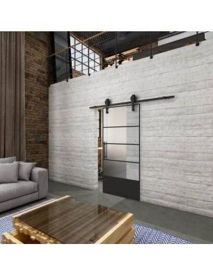 Glasschiebetür BARN-LINE Loft Schwarzlack 31 | Glastuershop24