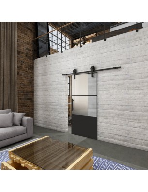 Glasschiebetür BARN-LINE Loft Schwarzlack 33 | Glastuershop24