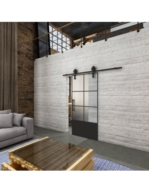 Glasschiebetür BARN-LINE Loft Schwarzlack 35 | Glastuershop24