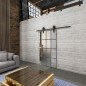 Glasschiebetür BARN-LINE Loft Rosteisen Genietet 10 Blickdicht Glasschiebetür BARN-LINE Loft Rosteisen Genietet 10 Blickdicht