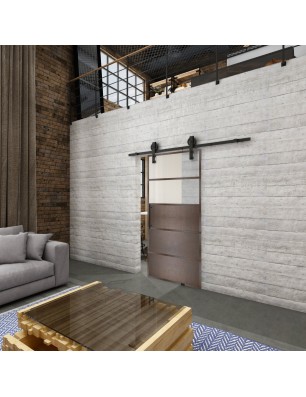 Glasschiebetür BARN-LINE Loft Rosteisen | Glastuershop24