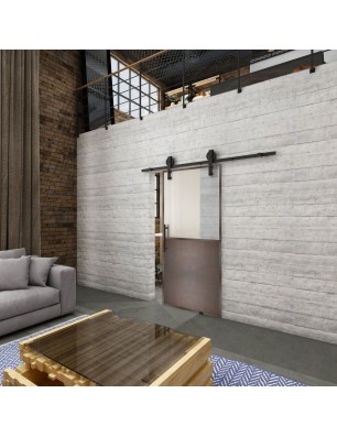 Glasschiebetür BARN-LINE Loft Rosteisen | Glastuershop24