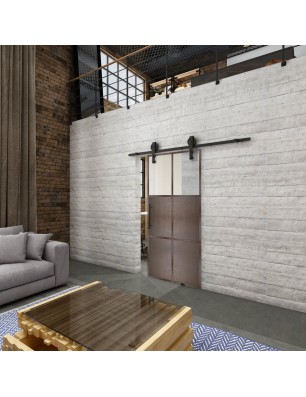 Glasschiebetür BARN-LINE Loft Rosteisen | Glastuershop24