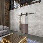 Glasschiebetür BARN-LINE Loft Rosteisen Genietet 24 Blickdicht Glasschiebetür BARN-LINE Loft Rosteisen Genietet 24 Blickdicht