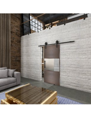 Glasschiebetür BARN-LINE Loft Rosteisen | Glastuershop24