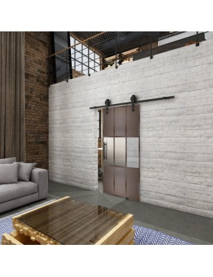 Glasschiebetür BARN-LINE Loft Rosteisen | Glastuershop24