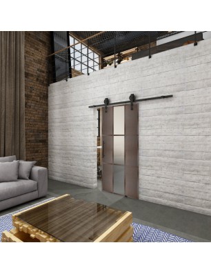 Glasschiebetür BARN-LINE Loft Rosteisen | Glastuershop24