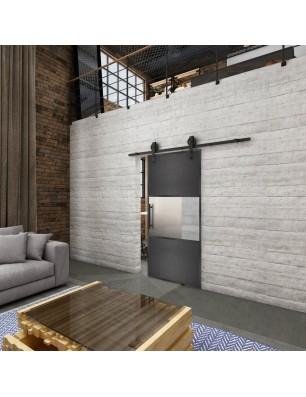 Glasschiebetür BARN-LINE Loft Schwarzeisen | Glastuershop24