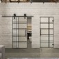 Glasschiebetür BARN-LINE Loft Schwarzlack 19 Blickdicht Glasschiebetür BARN-LINE Loft Schwarzlack 19 Blickdicht