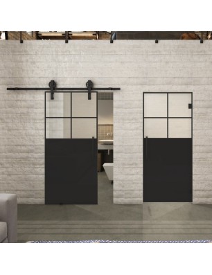 Glasschiebetür BARN-LINE Loft Schwarzlack 23 | Glastuershop24