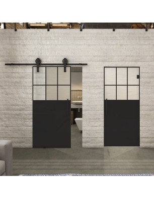Glasschiebetür BARN-LINE Loft Schwarzlack 27 | Glastuershop24