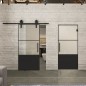 Glasschiebetür BARN-LINE Loft Schwarzlack 33 Blickdicht Glasschiebetür BARN-LINE Loft Schwarzlack 33 Blickdicht