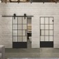 Glasschiebetür BARN-LINE Loft Schwarzlack 37 Blickdicht Glasschiebetür BARN-LINE Loft Schwarzlack 37 Blickdicht