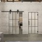 Glasschiebetür BARN-LINE Loft Rosteisen Genietet 11 Blickdicht