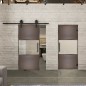 Glasschiebetür BARN-LINE Loft Rosteisen Genietet 27 Blickdicht Glasschiebetür BARN-LINE Loft Rosteisen Genietet 27 Blickdicht