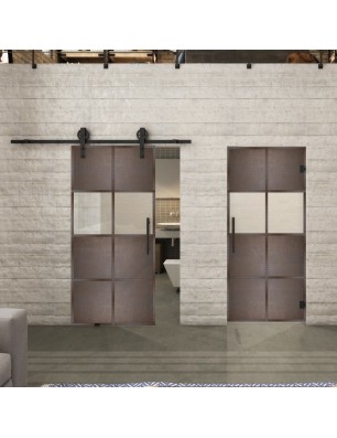 Glasschiebetür BARN-LINE Loft Rosteisen | Glastuershop24