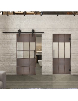 Glasschiebetür BARN-LINE Loft Rosteisen | Glastuershop24