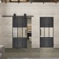 Glasschiebetür BARN-LINE Loft Schwarzeisen Genietet 33 Blickdicht Glasschiebetür BARN-LINE Loft Schwarzeisen Genietet 33 Blickdicht