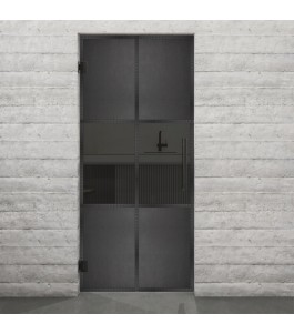 Pendeltür Loft Schwarzeisen Genietet 30 – Glastuershop24
