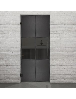 Pendeltür Loft Schwarzeisen Genietet 30 – Glastuershop24