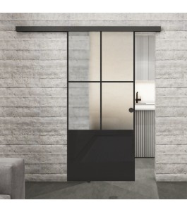 Glasschiebetür BLACK-LINE Loft Schwarzlack 36 | Glastuershop24