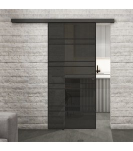 Glasschiebetür BLACK-LINE Loft Schwarzlack 16 | Glastuershop24