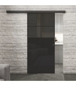 Glasschiebetür BLACK-LINE Loft Schwarzlack 23 | Glastuershop24