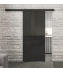 Glasschiebetür BLACK-LINE Loft Schwarzlack 26 | Glastuershop24