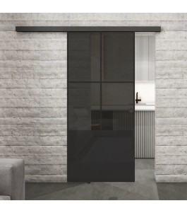 Glasschiebetür BLACK-LINE Loft Schwarzlack 36 | Glastuershop24