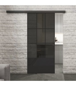 Glasschiebetür BLACK-LINE Loft Schwarzlack 38 | Glastuershop24