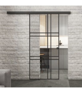 Glasschiebetür BLACK-LINE Loft Schwarzlack 20 | Glastuershop24