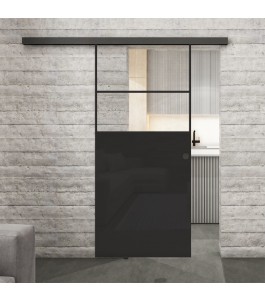Glasschiebetür BLACK-LINE Loft Schwarzlack 22 | Glastuershop24