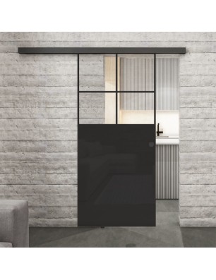 Glasschiebetür BLACK-LINE Loft Schwarzlack 23 | Glastuershop24