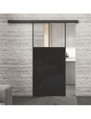 Glasschiebetür BLACK-LINE Loft Schwarzlack 25 | Glastuershop24