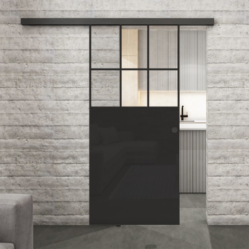 Glasschiebetür BLACK-LINE Loft Schwarzlack 27 Auf Klarglas Glasschiebetür BLACK-LINE Loft Schwarzlack 27 Auf Klarglas