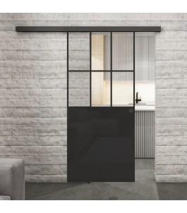 Glasschiebetür BLACK-LINE Loft Schwarzlack 28 | Glastuershop24