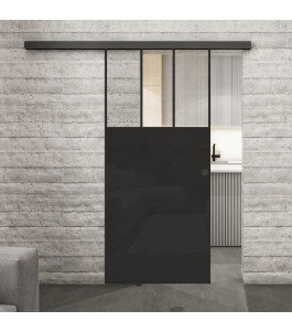 Glasschiebetür BLACK-LINE Loft Schwarzlack 29 | Glastuershop24