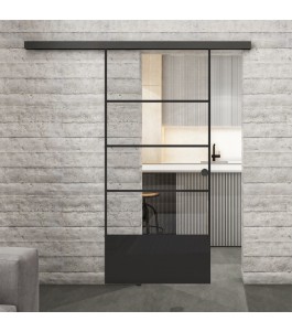 Glasschiebetür BLACK-LINE Loft Schwarzlack 31 | Glastuershop24