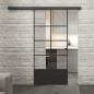 Glasschiebetür BLACK-LINE Loft Schwarzlack 34 Auf Klarglas