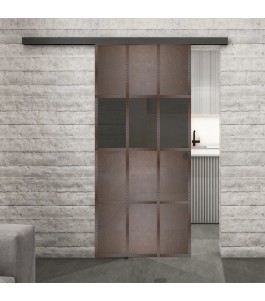Glasschiebetür BLACK-LINE Loft Rosteisen | Glastuershop24