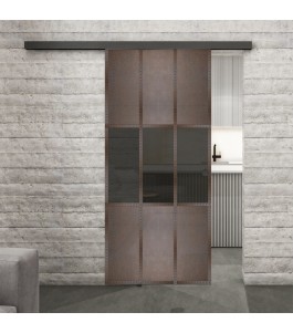 Glasschiebetür BLACK-LINE Loft Rosteisen | Glastuershop24