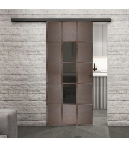 Glasschiebetür BLACK-LINE Loft Rosteisen | Glastuershop24