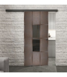 Glasschiebetür BLACK-LINE Loft Rosteisen | Glastuershop24