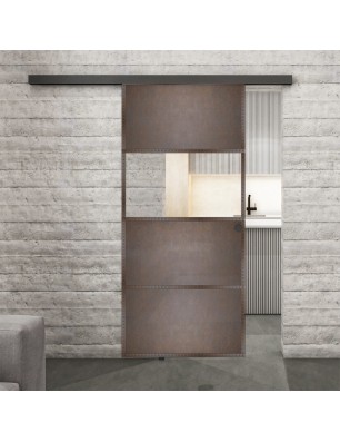 Glasschiebetür BLACK-LINE Loft Rosteisen | Glastuershop24